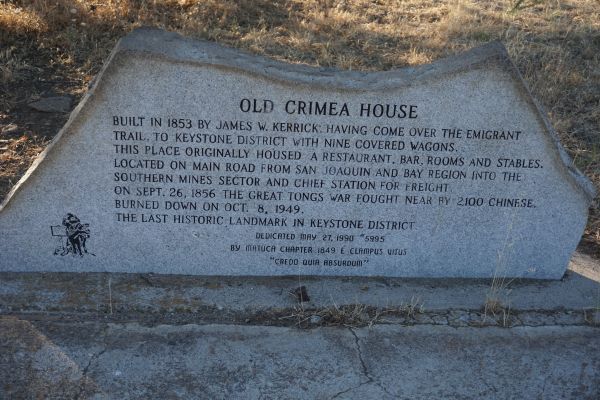 [Picture of Old Crimea House plaque]